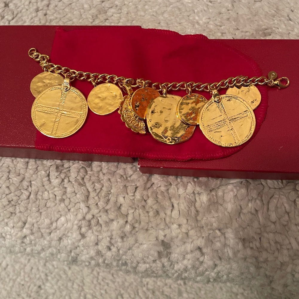 Kenneth Jay Lane coin bracelet